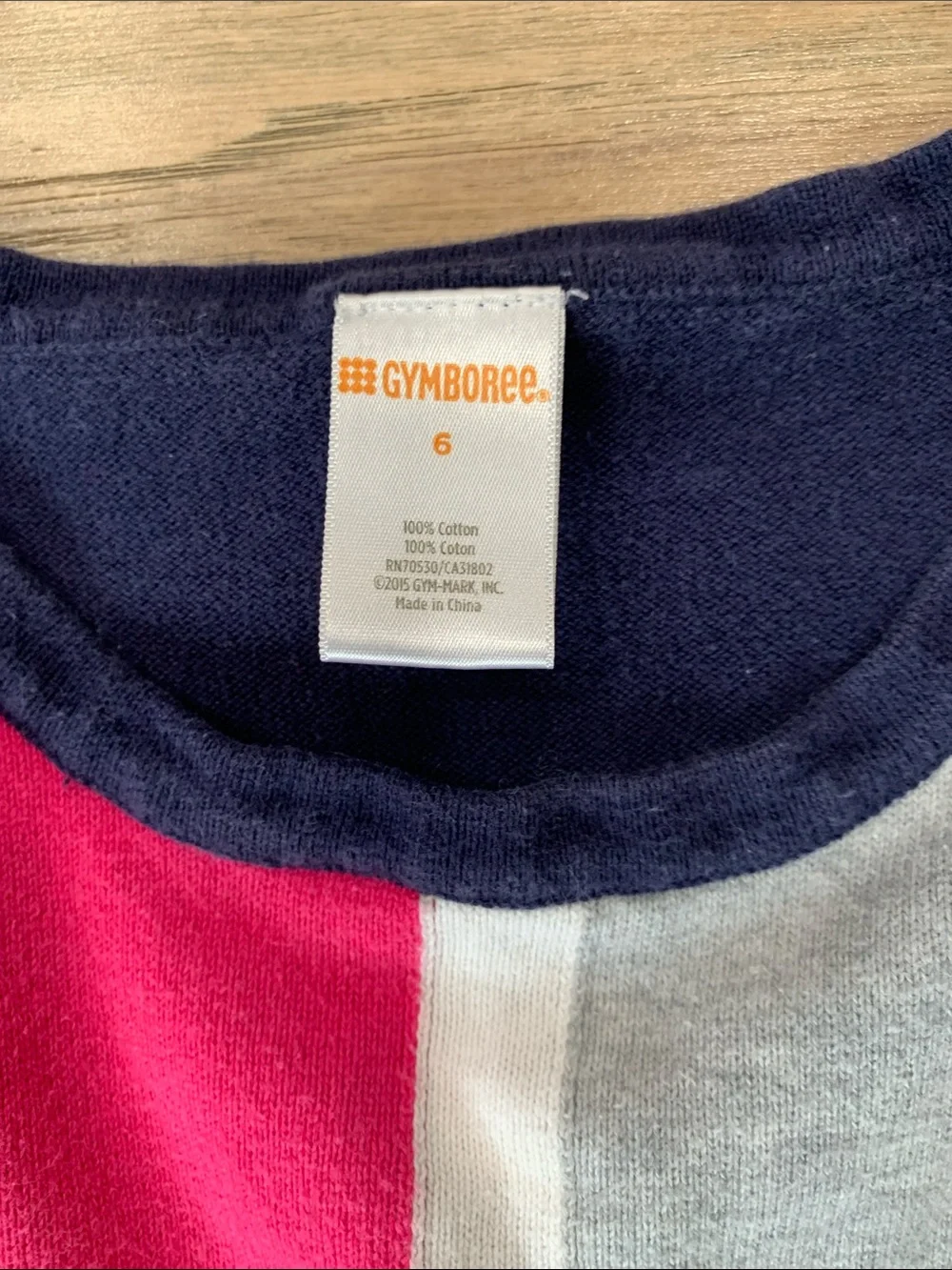 Gymboree Pink, Light Pink, Gray & Navy Colorblock Knit Dress Size 6